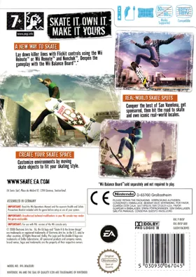 Skate It box cover back